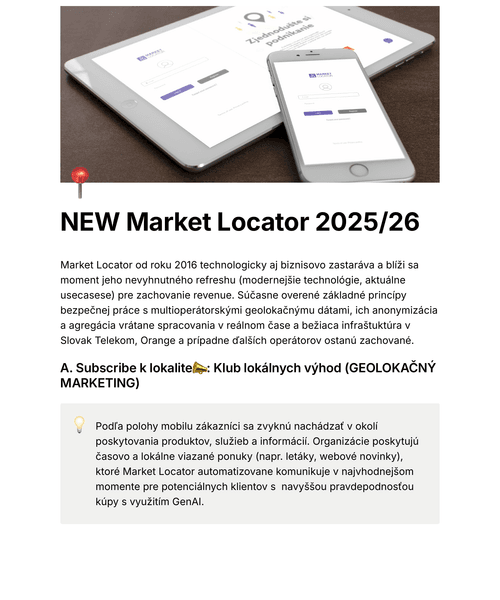 MarketLocator — instarea product