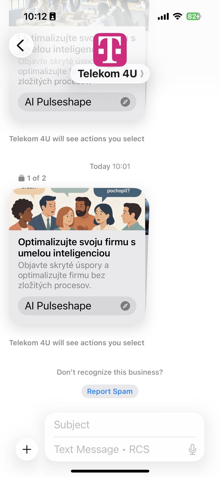 PulseShape via Telekom RCS — AI Conversations in Your Messages