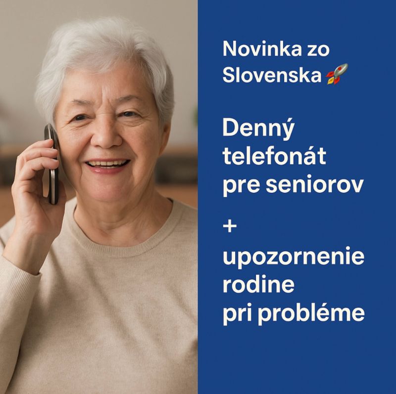 GrandpaCheck product promotional image showing AI daily phone call for seniors